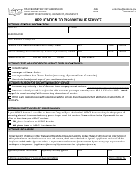 Document preview: Application to Discontinue Service - Missouri