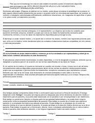 Voluntad Anticipada Para Medicos Y Familiares O Representantes - Texas (Spanish), Page 2