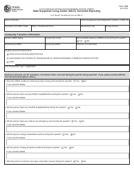 Form 1055 State Supported Living Center (Sslc) Transition Reporting - Texas