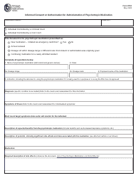 Form 8763 Informed Consent or Authorization for Administration of Psychotropic Medication - Texas