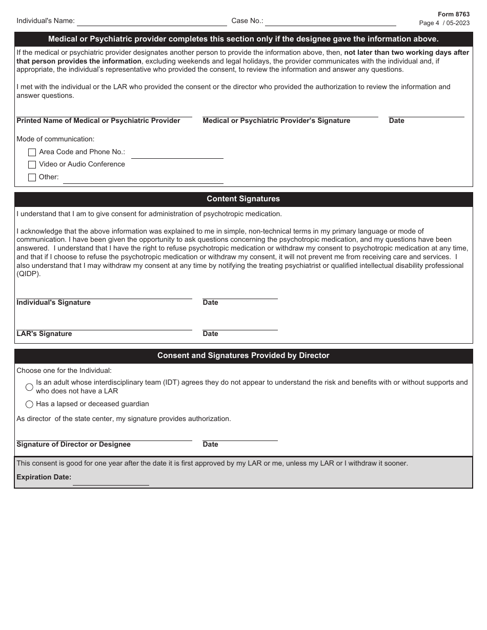 Form 8763 - Fill Out, Sign Online and Download Fillable PDF, Texas ...