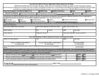 Form HSD100 Application for Assistance - New Mexico, Page 4