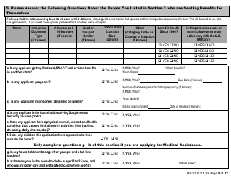 Form HSD100 Application for Assistance - New Mexico, Page 8