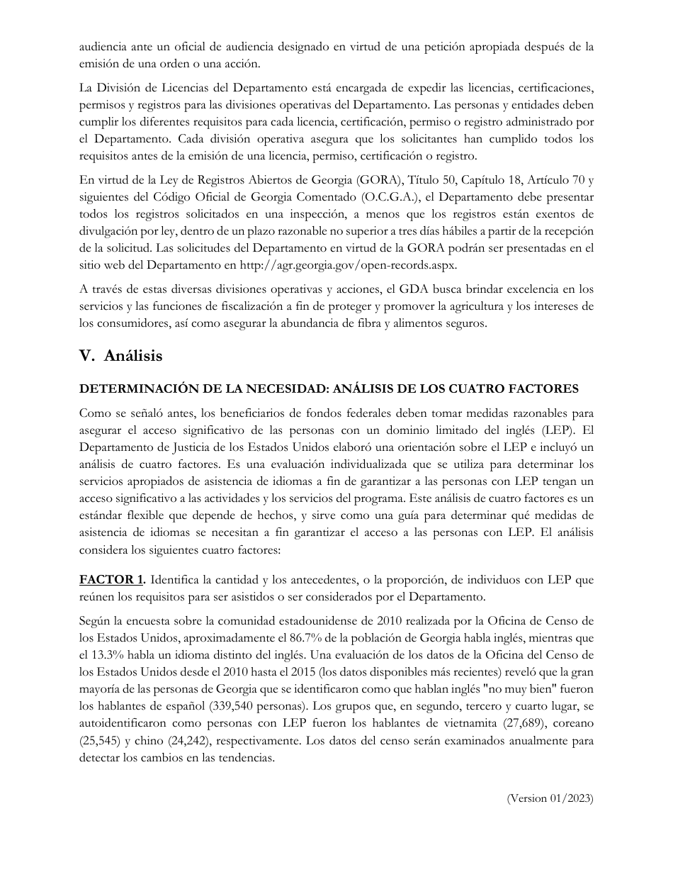 Plan De Acceso a Idiomas - Georgia (United States) (Spanish), Page 4