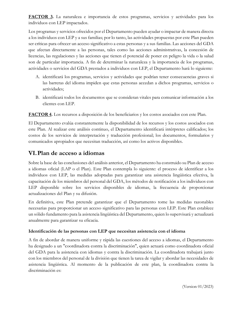 Plan De Acceso a Idiomas - Georgia (United States) (Spanish), Page 6