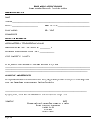 Document preview: Board Member Nomination Form - Citrus - Georgia (United States)