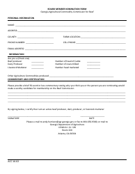 Document preview: Form ACC16-02 Board Member Nomination Form - Beef - Georgia (United States)