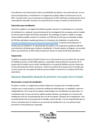 Quejas Ante El Estado Sobre Educacion Especial: Procedimientos Y Formularios Modelo - Michigan (Spanish), Page 10