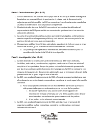 Quejas Ante El Estado Sobre Educacion Especial: Procedimientos Y Formularios Modelo - Michigan (Spanish), Page 14