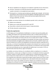 Quejas Ante El Estado Sobre Educacion Especial: Procedimientos Y Formularios Modelo - Michigan (Spanish), Page 17