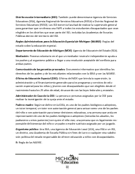 Quejas Ante El Estado Sobre Educacion Especial: Procedimientos Y Formularios Modelo - Michigan (Spanish), Page 22