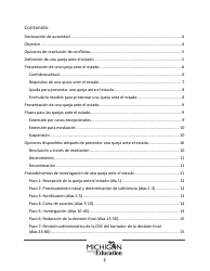 Quejas Ante El Estado Sobre Educacion Especial: Procedimientos Y Formularios Modelo - Michigan (Spanish), Page 2