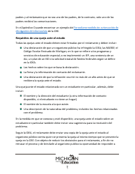 Quejas Ante El Estado Sobre Educacion Especial: Procedimientos Y Formularios Modelo - Michigan (Spanish), Page 7