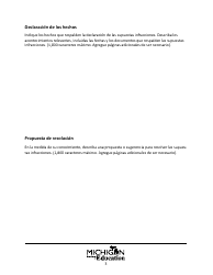 Formulario Modelo Para Presentar Una Queja Ante El Estado - Michigan (Spanish), Page 3