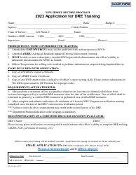 Document preview: Form S.P.041 Application for Dre Training - New Jersey, 2023