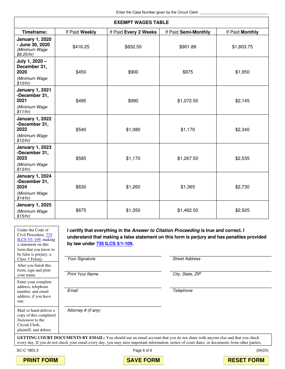 Form SC-C1803.3 Citation to Discover Assets to Debtor - Illinois, Page 6