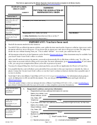 Form DV-SU113.7 Summons Petition for Dissolution of Marriage/Civil Union - Illinois
