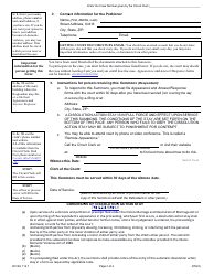 Form DV-SU113.7 Summons Petition for Dissolution of Marriage/Civil Union - Illinois, Page 2