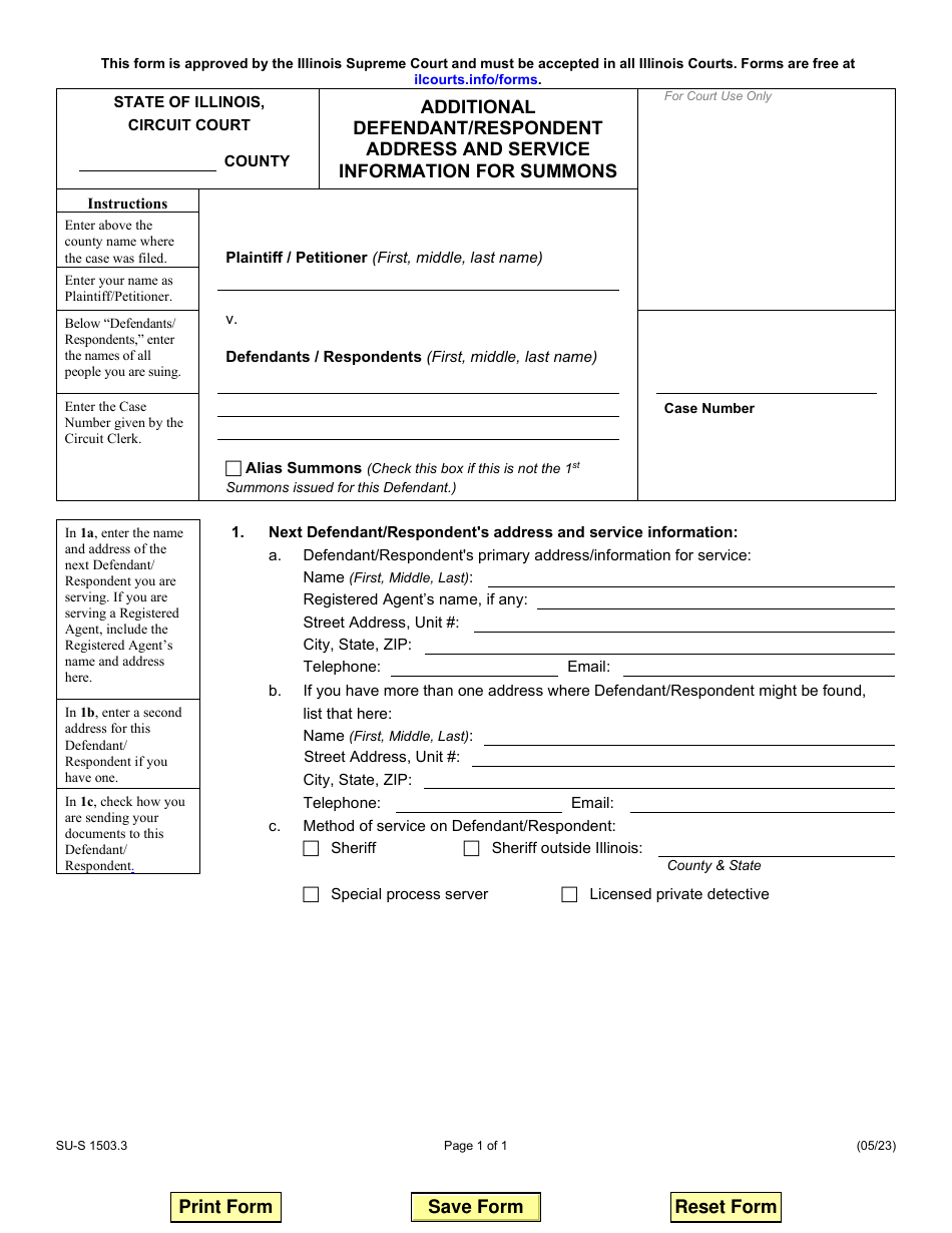 Form Su S1503 3 Fill Out Sign Online And Download Fillable Pdf Illinois Templateroller