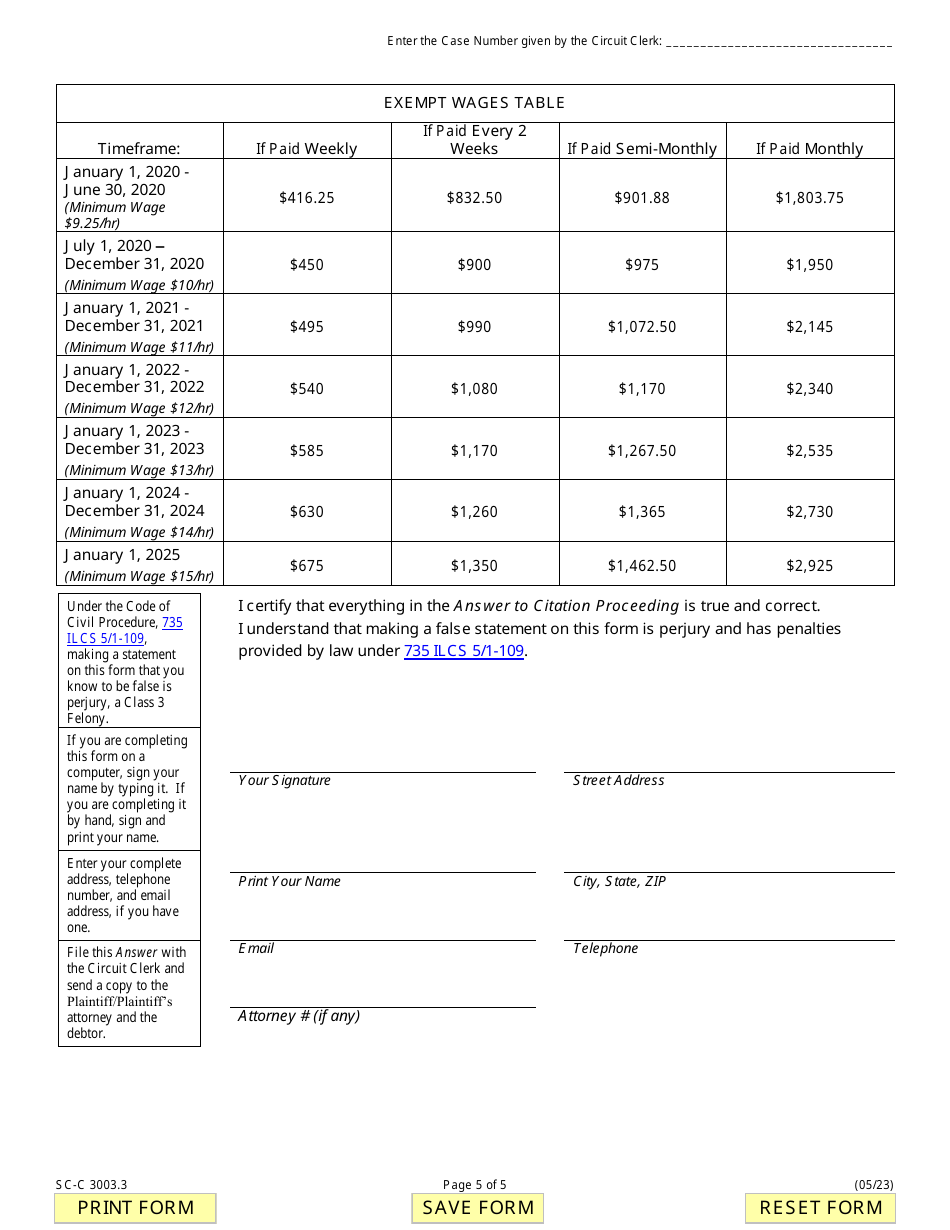Form SC-C3003.3 Citation to Discover Assets to Debtors Employer - Illinois, Page 5