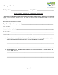 Document preview: Ada Request Medical Form - Healthcare Provider Reasonable Accommodation - Nebraska