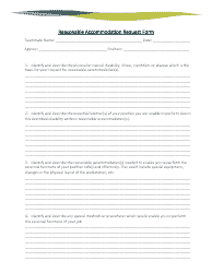 Document preview: Reasonable Accommodation Request Form - Nebraska