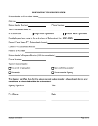 Subcontract Agreement Transmittal Form - California, Page 2