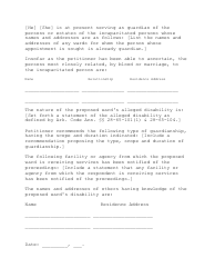 Form 24 Petition for Appointment of Guardian of the Person and Estate - Arkansas, Page 2