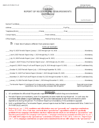 Report of Receipts and Disbursements - Candidate - Mississippi