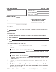 Form EXP106 Order Concerning Sealing/Expunging of Records - Michigan