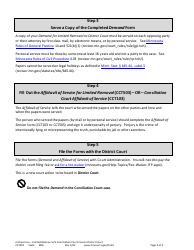 Form CCT501 Instructions - Limited Removal of a Conciliation Court Case to District Court - Minnesota, Page 4