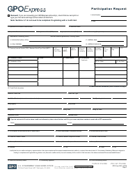 Document preview: GPO Form 3001 Participation Request
