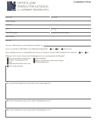 Document preview: Complaint Form