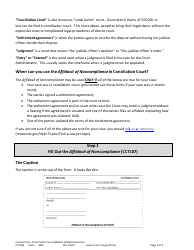 Form CCT106 Instructions - Conciliation Court Affidavit of Noncompliance - Minnesota, Page 2