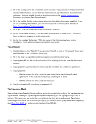 Form CCT106 Instructions - Conciliation Court Affidavit of Noncompliance - Minnesota, Page 3