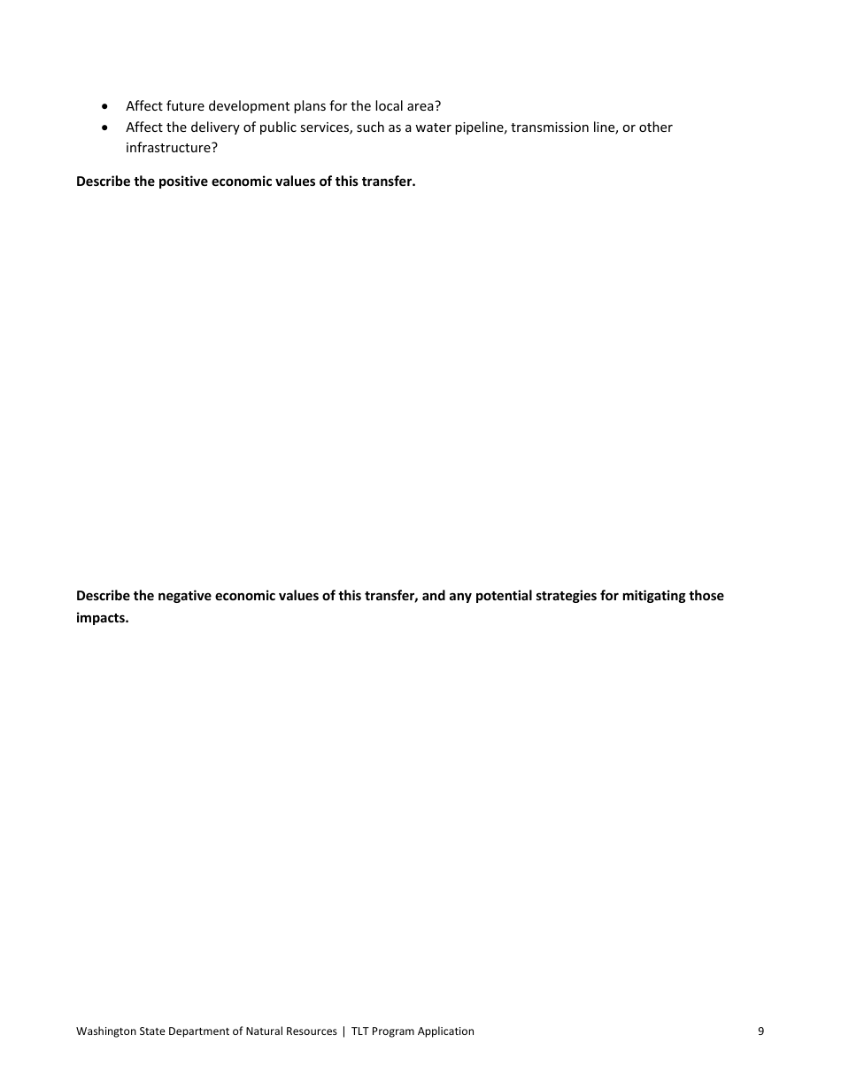 Trust Land Transfer Program Parcel Application - Washington, Page 10