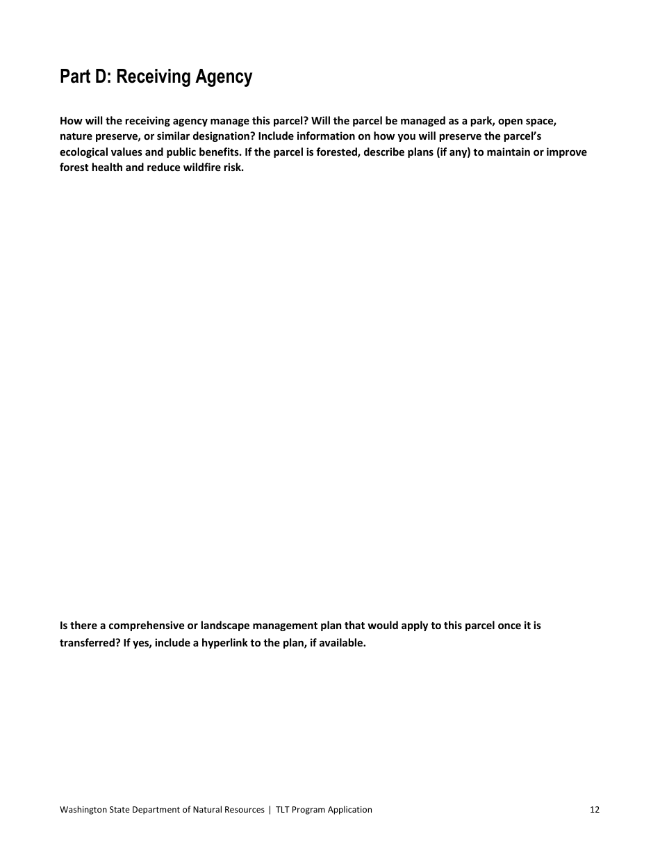 Trust Land Transfer Program Parcel Application - Washington, Page 13