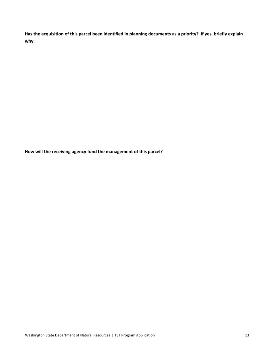 Trust Land Transfer Program Parcel Application - Washington, Page 14
