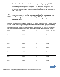 Will Form for a Married Person Who Has Children - Texas, Page 10