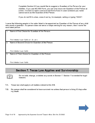 Will Form for a Person Who Is Single, Widowed, or Divorced and Who Has Children - Texas, Page 13