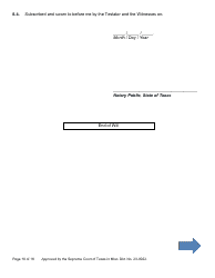 Will Form for a Person Who Is Single, Widowed, or Divorced and Who Has Children - Texas, Page 16