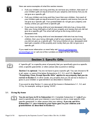 Will Form for a Person Who Is Single, Widowed, or Divorced and Who Has Children - Texas, Page 6