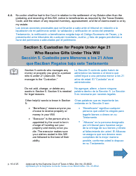 Will Form for a Person Who Is Single, Widowed, or Divorced and Does Not Have Children - Texas (English/Spanish), Page 16