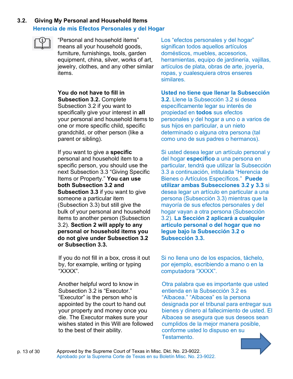 Will Form for a Person Who Is Single, Widowed, or Divorced and Who Has Children - Texas (English / Spanish), Page 13