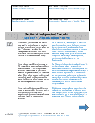 Will Form for a Person Who Is Single, Widowed, or Divorced and Who Has Children - Texas (English/Spanish), Page 17