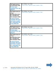 Will Form for a Person Who Is Single, Widowed, or Divorced and Who Has Children - Texas (English/Spanish), Page 7
