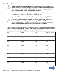 Will Form for a Person Who Is Single, Widowed, or Divorced and Does Not Have Children - Texas, Page 5