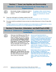 Will Form for a Married Person Who Has Children - Texas (English/Spanish), Page 25