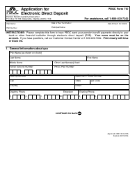PBGC Form 710 Application for Electronic Direct Deposit