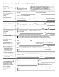 Absentee Ballot Request Form for Municipal Elections - North Carolina, Page 2